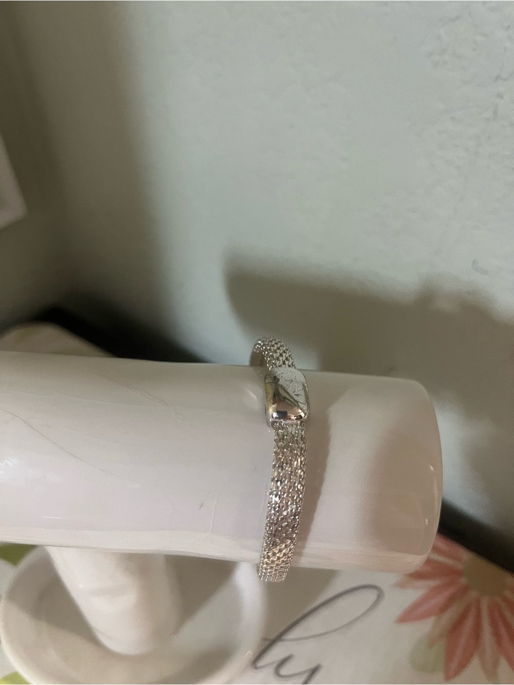 NWOT Sterling Silver Mesh Bracelet with Magnetic Clasp #JW7